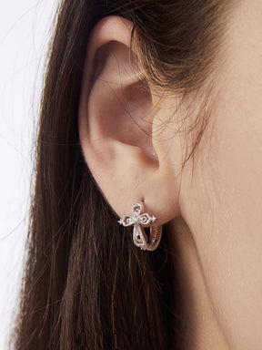 MUKTANK×SUN HUNTER Lace cross ear clips