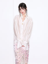 MUKZIN“Realm of Ethereal Mist”Tencel Soft - Light Pearl White Shirt