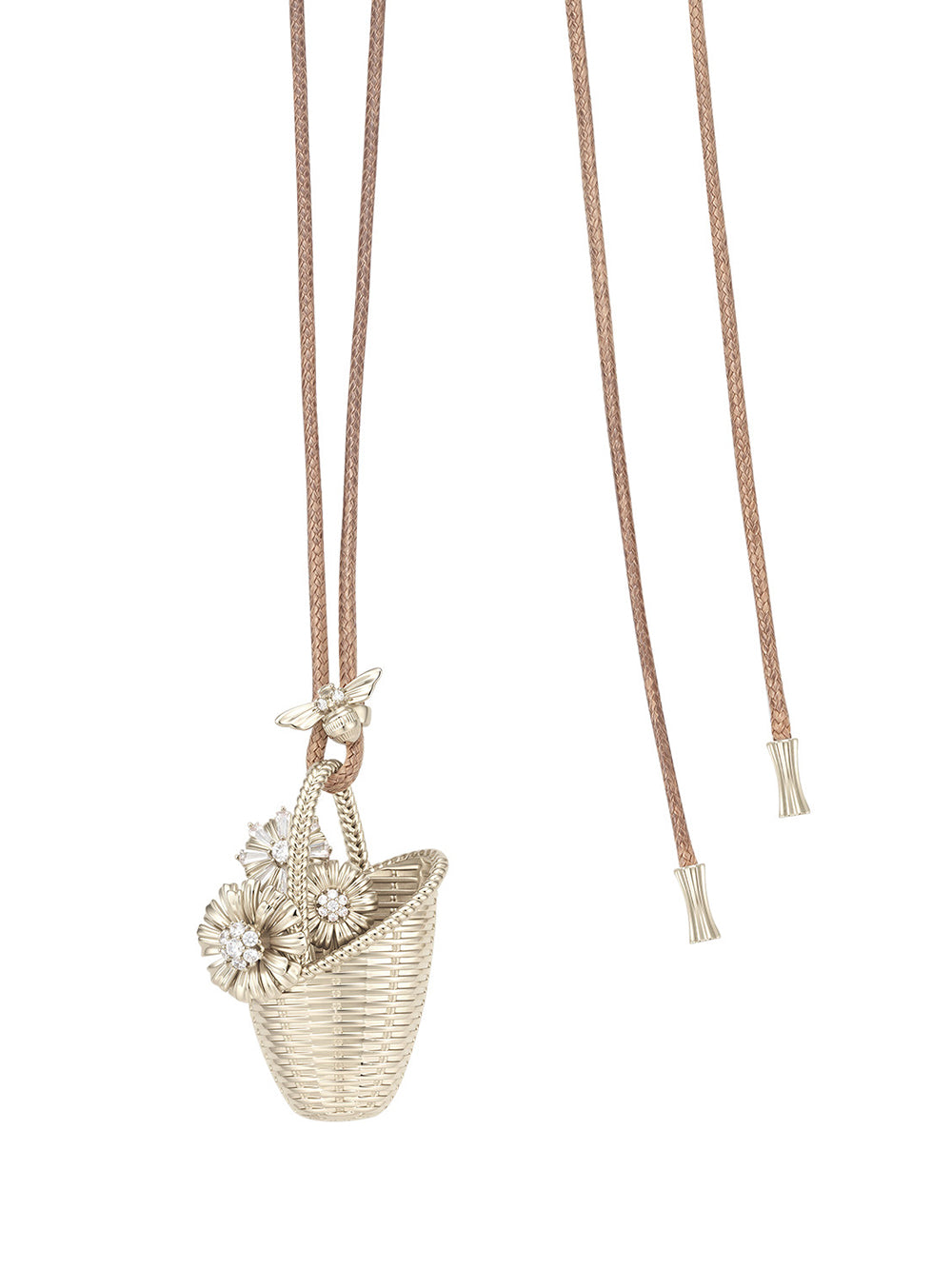 MUKTANK×SUN HUNTER Garden Daisy Flower Basket Pull-Chain Necklace