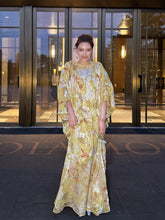 MUKZIN“Capsule Collection”Yellow new Chinese-style slimming maxi dress