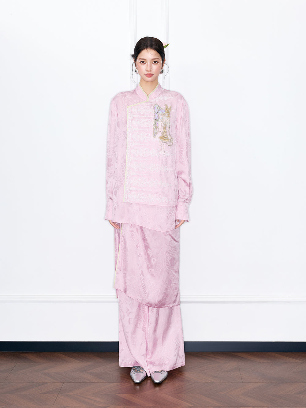 MUKZIN“Night Ballad of Chang'an”Warm color palette Embroidered Chinese-style Jacket | Tang Dynasty Inspired Cheongsam Top