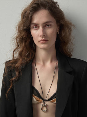 MUKTANK×SUN HUNTER Vintage Horseshoe Clasp Adjustable Slider Necklace