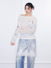 MUKZIN  SpringPrelude "Joy of Sparrows" Asymmetric - shoulder Slim - fit Chinese - style Printed Undershirt