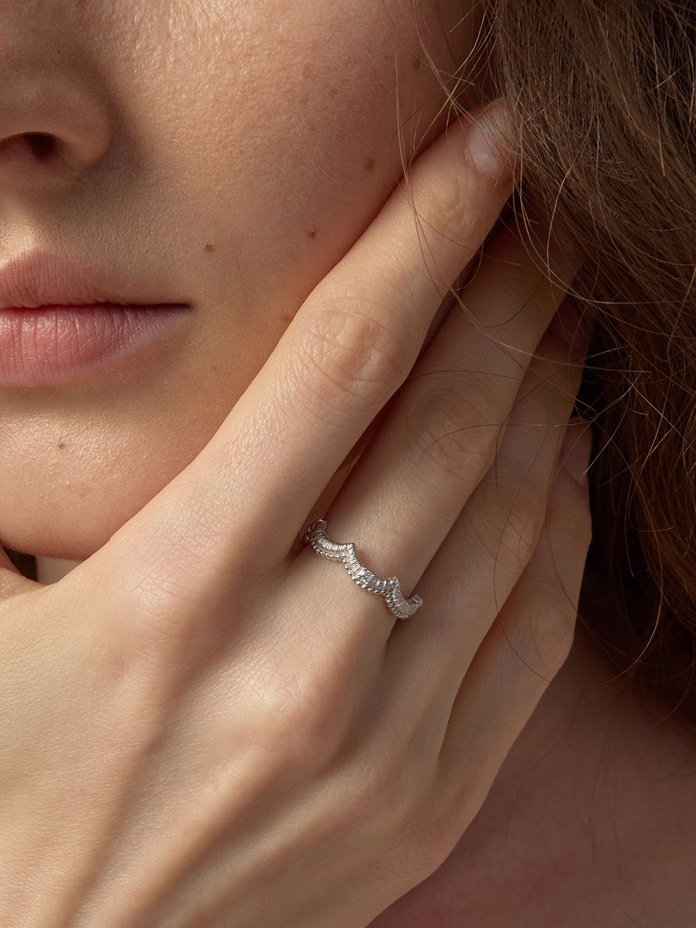 MUKTANK×SUN HUNTER Wavy Wire-Wrapped Ring - S925 Silver