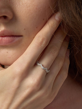 MUKTANK×SUN HUNTER Wavy Wire-Wrapped Ring - S925 Silver