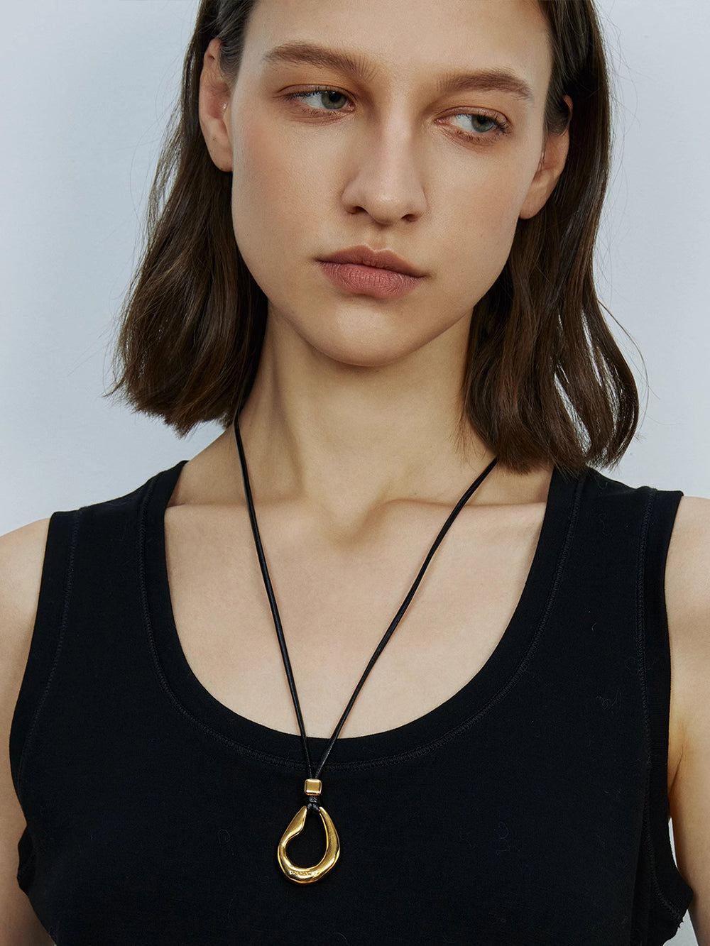 MUKTANK×SUN HUNTER Irregular Leather Rope Long Chain