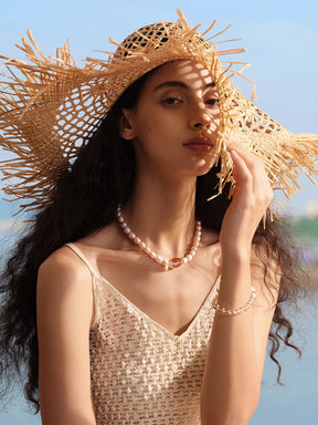 MUKTANK×SUN HUNTER“Fleeting Light”Purifying Magnetic Field Pearl Necklace