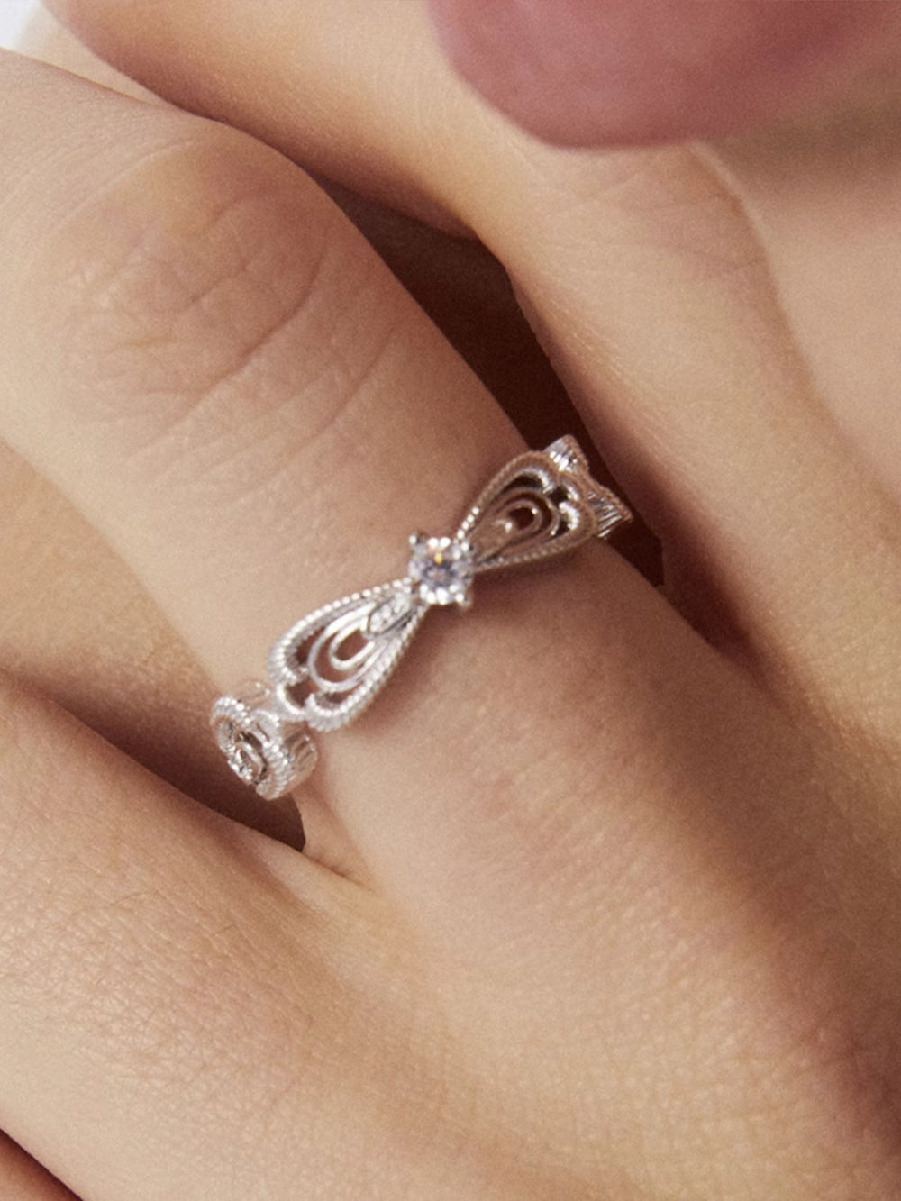MUKTANK×SUN HUNTER Lace heart ring