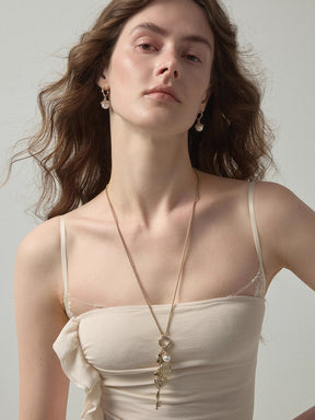 MUKTANK×SUN HUNTER Long Intricate Heart Lock Coin Necklace