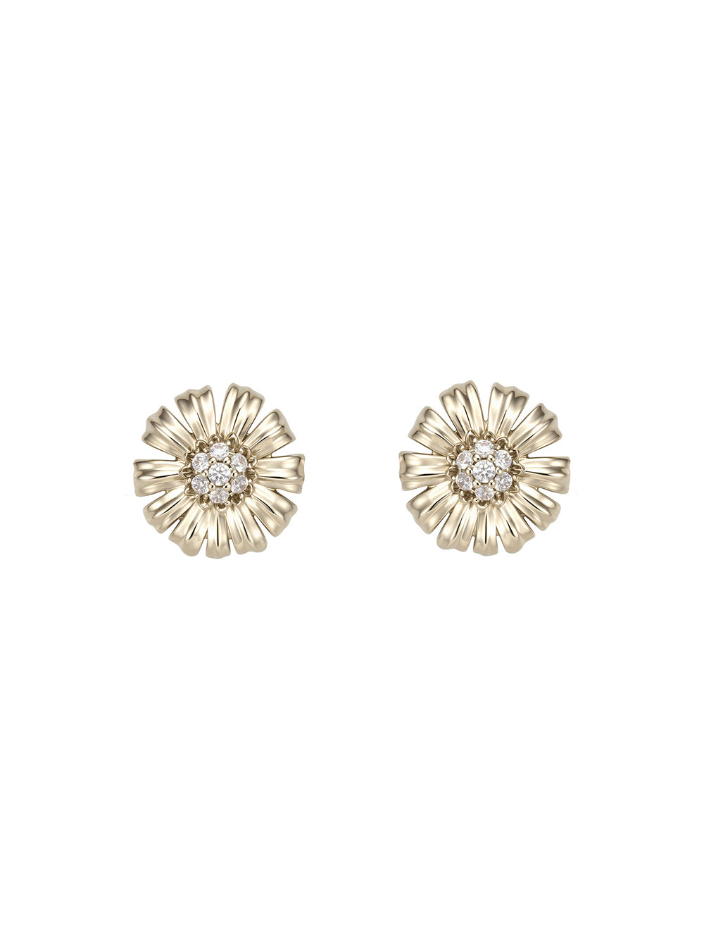 MUKTANK×SUN HUNTER Garden daisy stud earrings