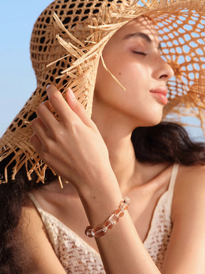 MUKTANK×SUN HUNTER“Fleeting Light”Brilliant Amethyst Hair Crystal Bracelet