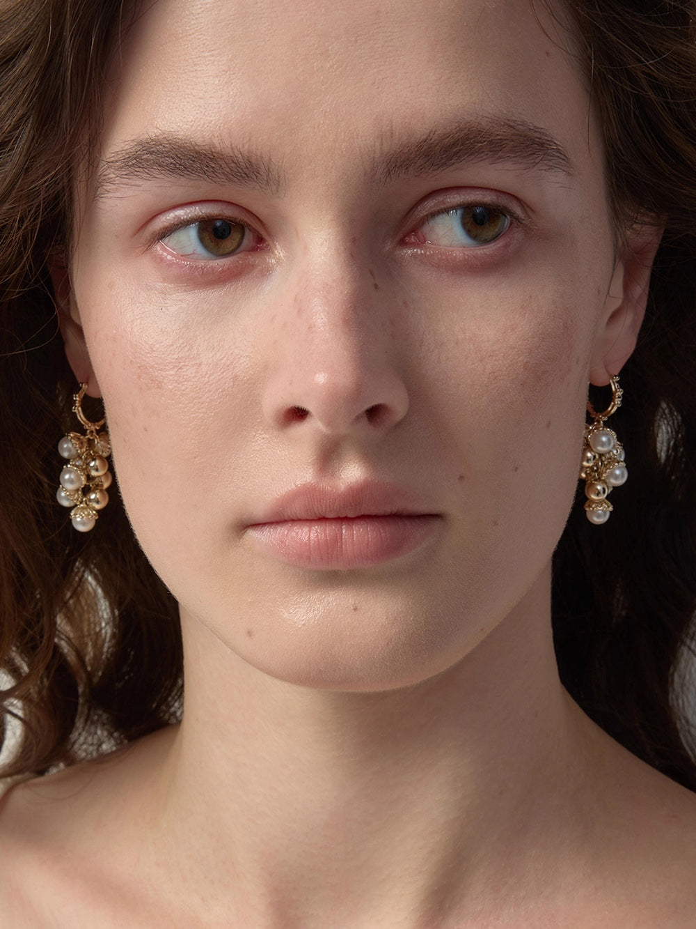 MUKTANK×SUN HUNTER Pearl Cluster Faux Pearl Ear Cuffs