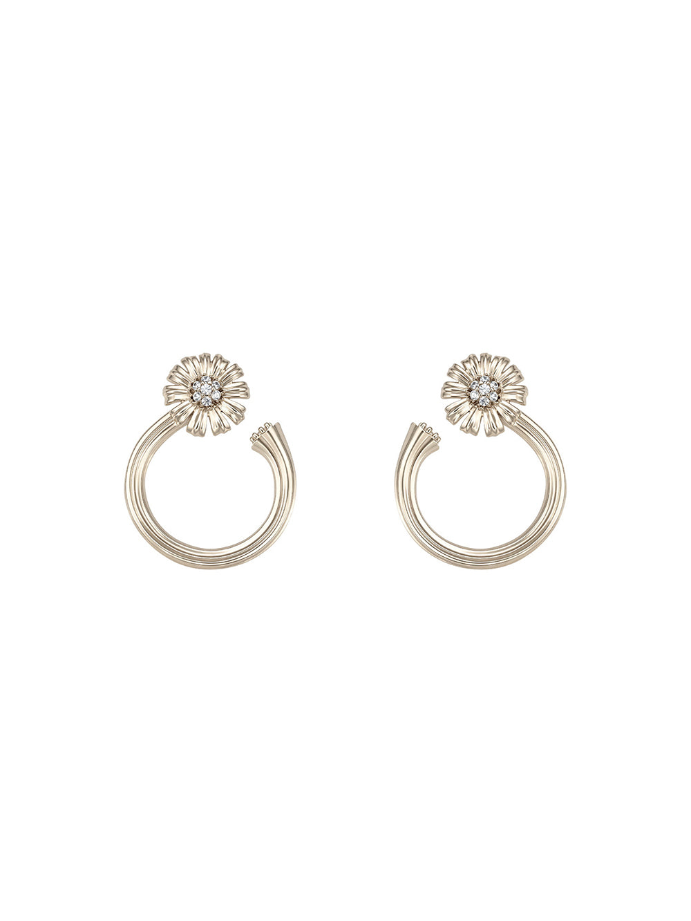 MUKTANK×SUN HUNTER Garden chrysanthemum flower stem earring