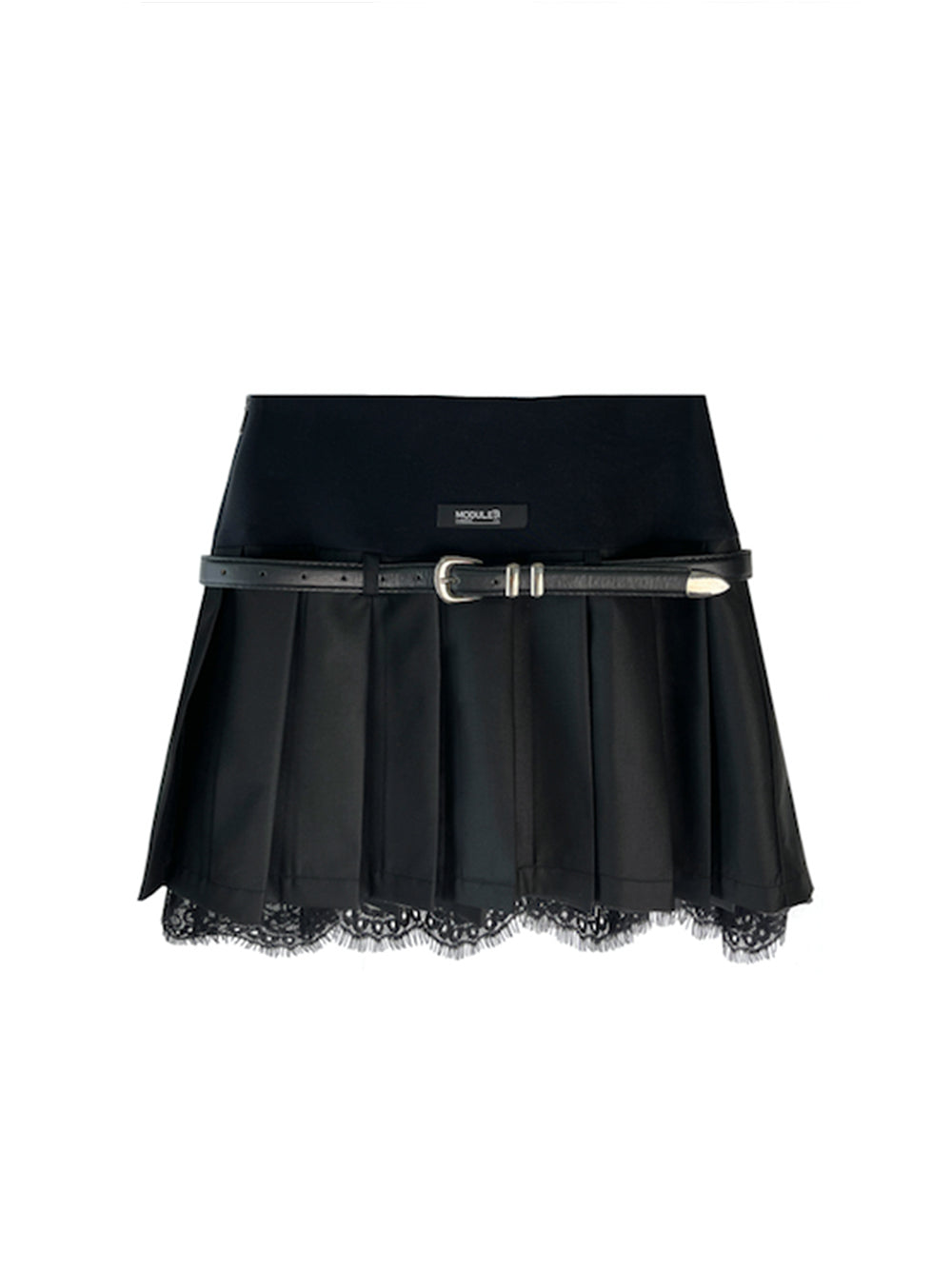 MUKTANK×MODULER Lace Paneled Double-Layer Fake Two-Piece Skort