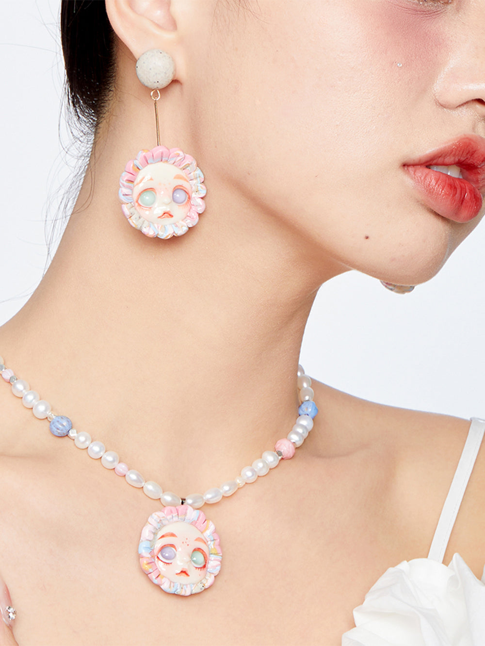 MUKTANK×QUANDO Macaron Color Pearl Necklaces