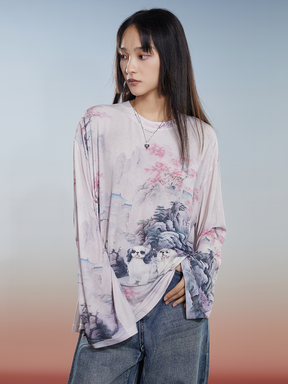 MUKZIN Printed Long-sleeved T-shirt