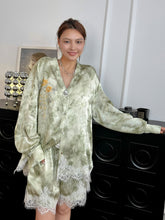 MUKZIN“Capsule Collection”Jacquard loose V-neck shirt