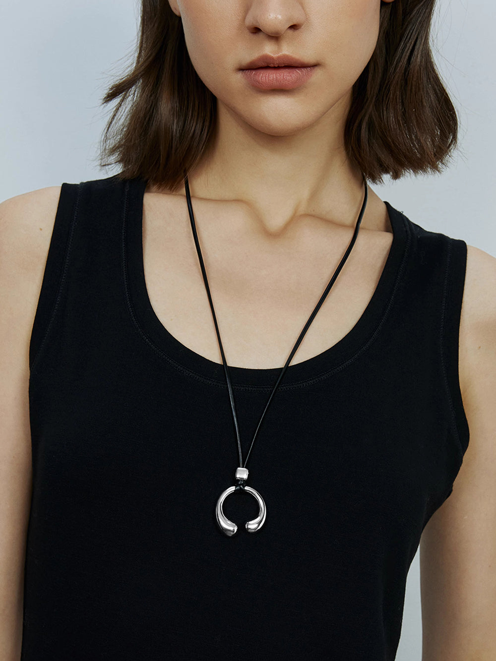 MUKTANK×SUN HUNTER C-shaped Leather Rope Long Chain