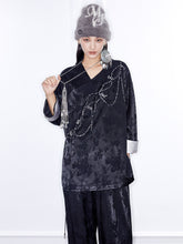 MUKZIN Linglong“Stardust”Asymmetrical Collar Shirt Jacket.