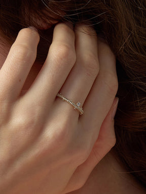 MUKTANK×SUN HUNTER Wire-Wrapped Beaded Ring - S925 Silver