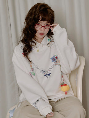 MUKTANK×LOUMUTAKU Y2K Faux Chain Camisole Sweatshirt