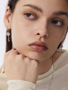 MUKTANK×SUN HUNTERLace key earrings