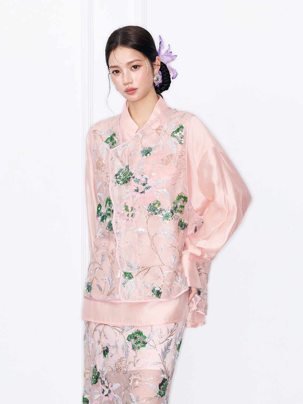 MUKZIN“Night Ballad of Chang'an”New Chinese Style Heavy-Embroidered Sequin Vest | Chinese Style Layered Waistcoat