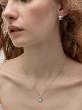 MUKTANK×SUN HUNTER Mother-of-Pearl Iris Half-Hoop Earrings
