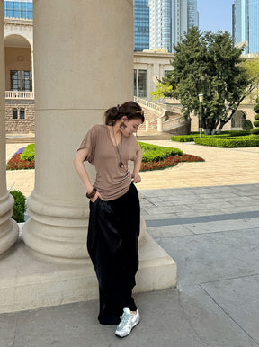 MUKZIN“Capsule Collection”Versatile slimming wide-leg pants