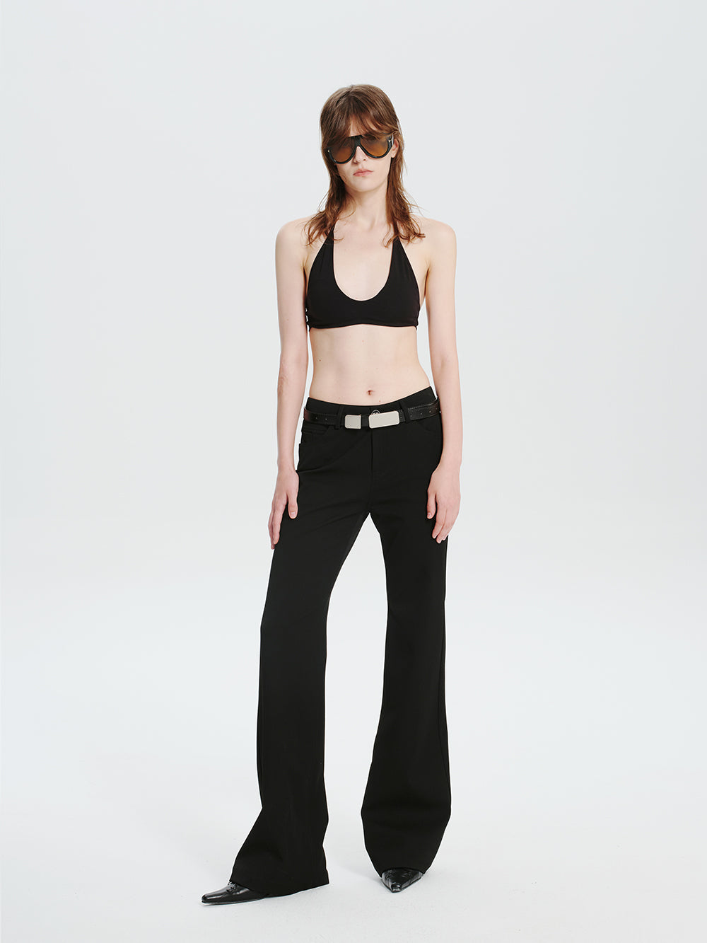 MUKTANK×MODULER Slim-Fit Flared Dress Pants