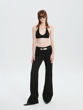 MUKTANK×MODULER Slim-Fit Flared Dress Pants