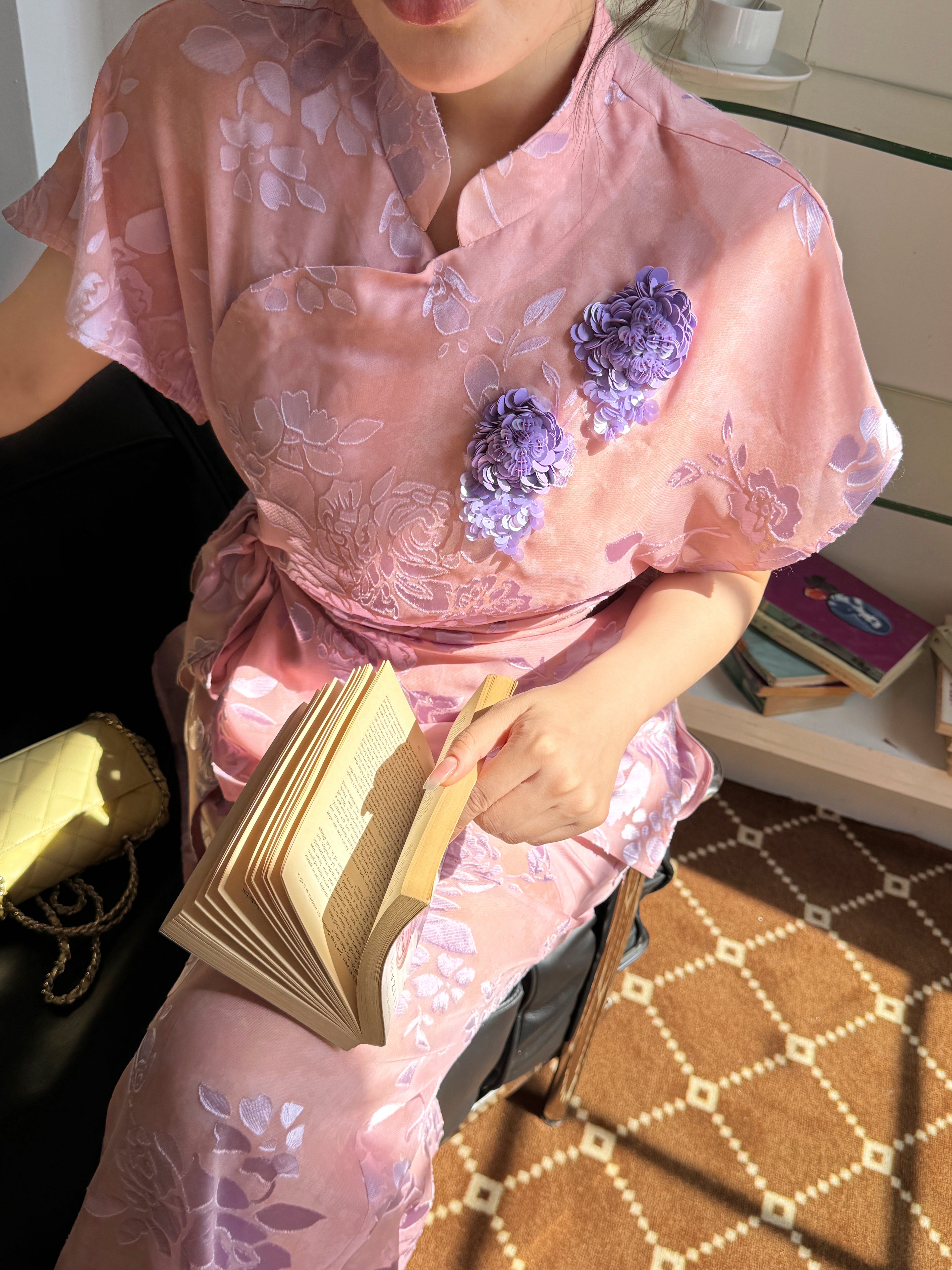 MUKZIN×Capsule Collection New Chinese-style embroidered loose and lightweight pink top