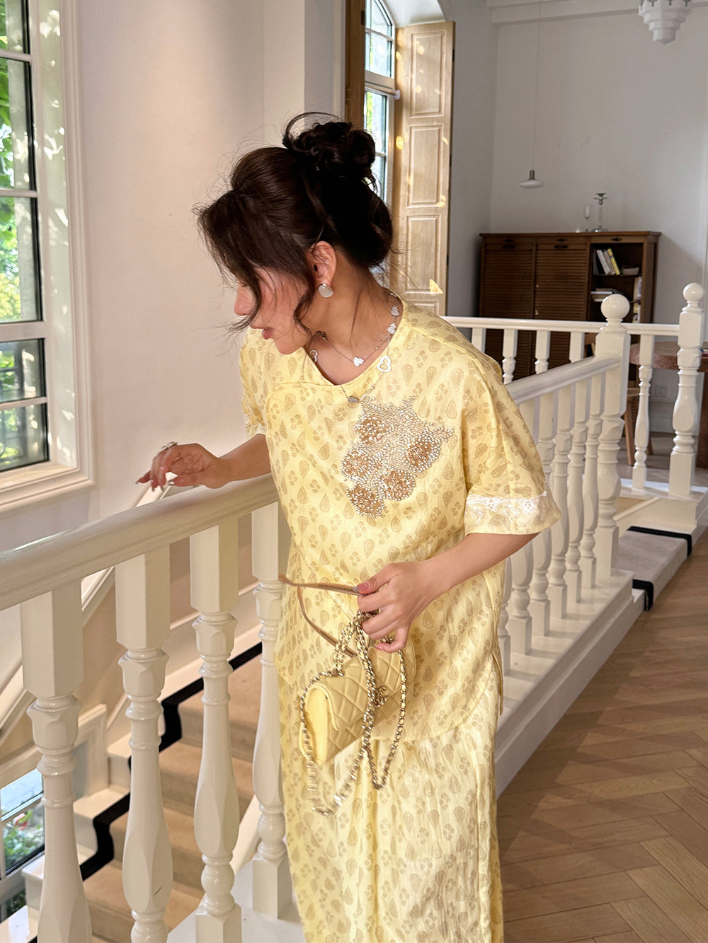 MUKZIN×Capsule Collection New Chinese-style intangible cultural heritage embroidery casual linen pant