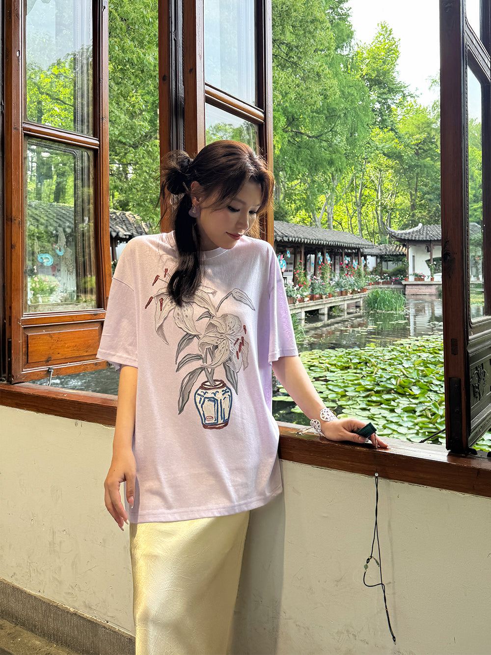 MUKZIN×Capsule Collection New Chinese-style design print loose and versatile short-sleeved T-shirt