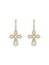 MUKTANK×SUN HUNTER Lace cross earrings