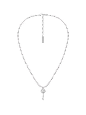 MUKTANK×SUN Lace key pearl necklace