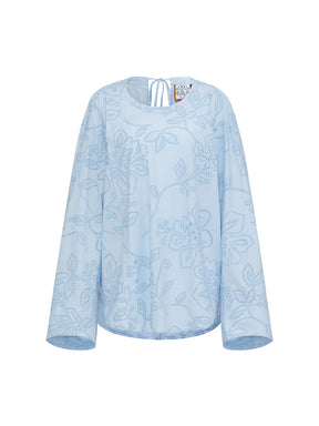 MUKZIN“Realm of Ethereal Mist”Romantic hollow-out shirt