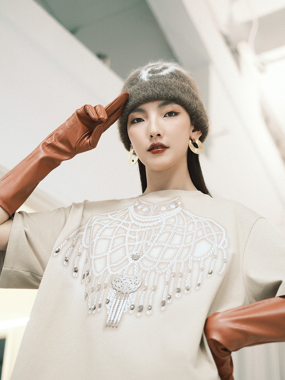MUKZIN Linglong "MS" Autumn/Winter Flap Alpaca Woolen Cap