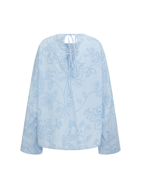 MUKZIN“Realm of Ethereal Mist”Romantic hollow-out shirt