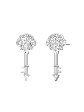 MUKTANK×SUN Lace key stud earrings