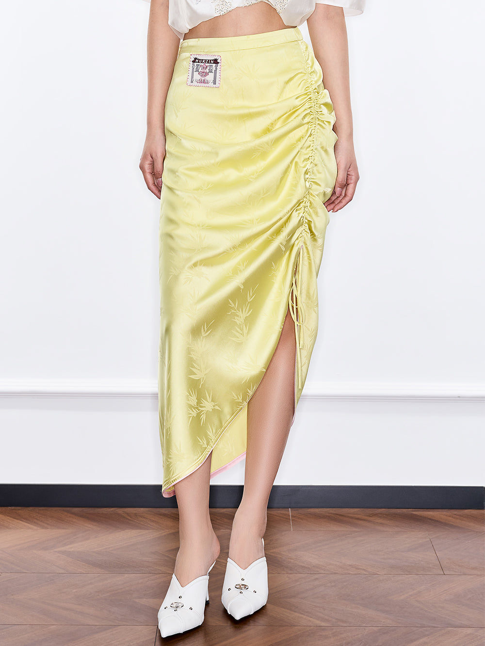 MUKZIN "Ode to the New Summer"Neo - Chinese Style Bamboo - Jacquard Half - Skirt