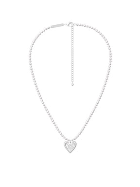 MUKTANK×SUN Lace heart lock pearl necklace
