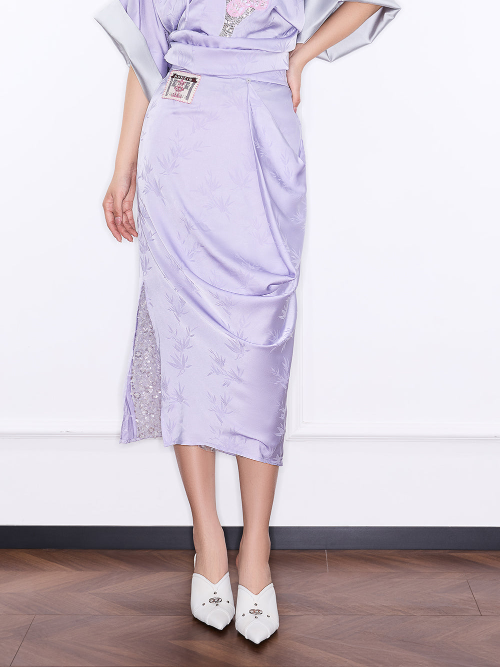 Mukzin "Ode To The New Summer"New Chinese-Style Elegant Half Skirt With Bamboo Leaf Print