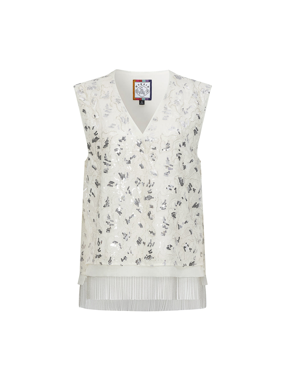 MUKZIN "Ode to the New Summer"White Sleeveless Stylish Casual Vest