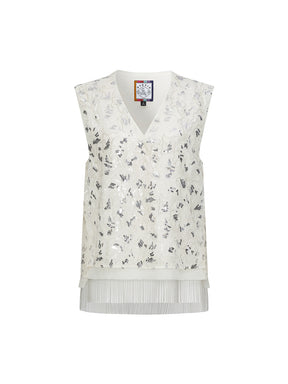 MUKZIN "Ode to the New Summer"White Sleeveless Stylish Casual Vest