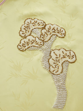 MUKZIN "Ode to the New Summer"Neo - Chinese Style Bamboo - Print Qipao