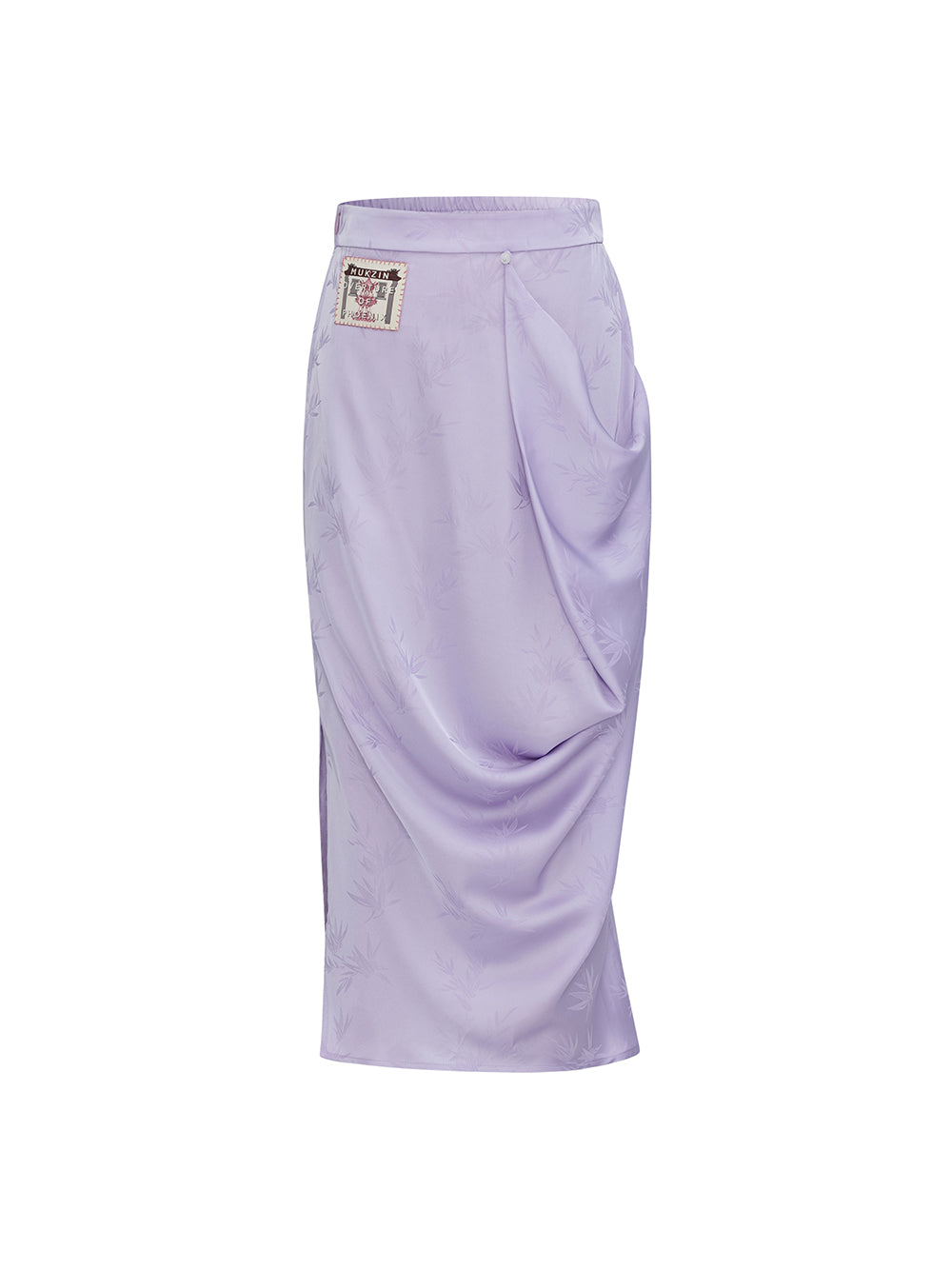 Mukzin "Ode To The New Summer"New Chinese-Style Elegant Half Skirt With Bamboo Leaf Print
