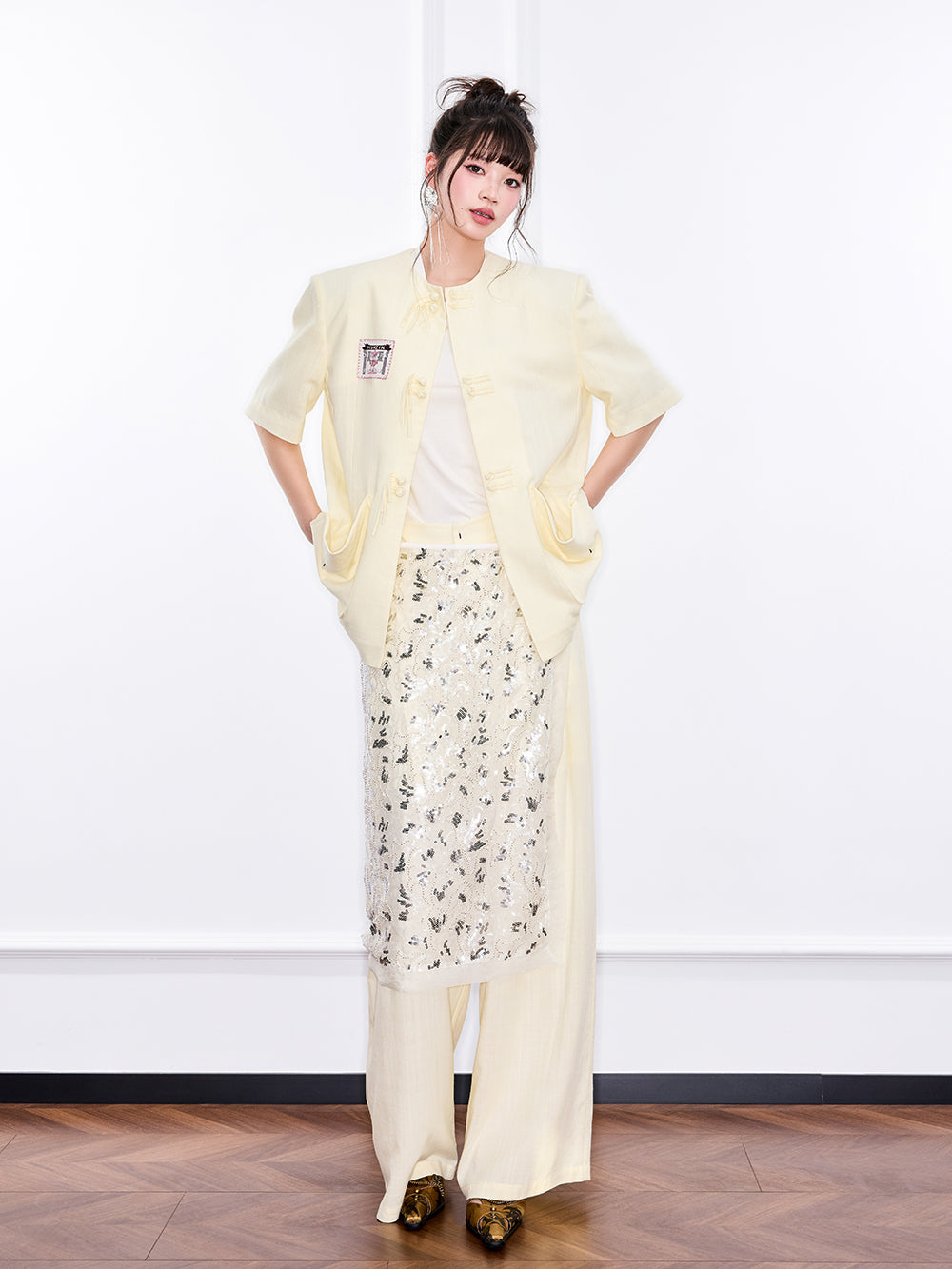 MUKZIN “Ode to the New Summer”Light Yellow Chinese-style Suit Jacket