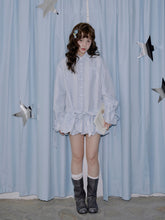 MUKTANK×LOUMUTAKU Shirt with Drawstrings at Hem and Cuffs