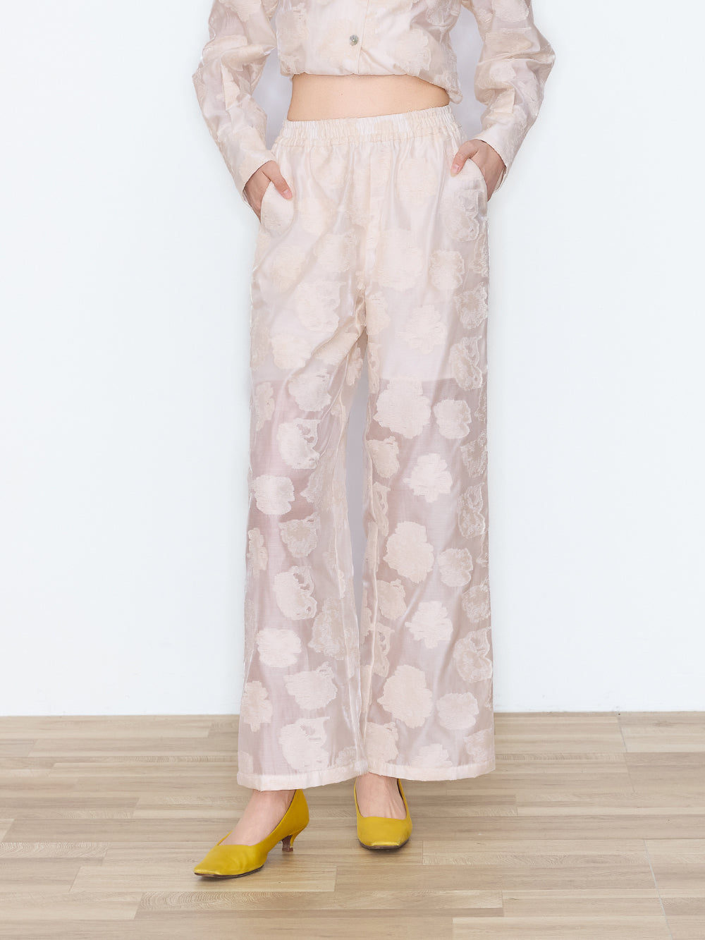 MUKZIN×Capsule Collection New Chinese-Style Embossed Floral Long Sleeve Shirt